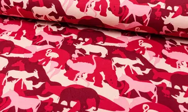 French Terry - Wildlife Red