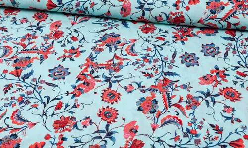 PTVIS-0003 Viskose Inkjet Flower Bird Print PTVIS-0003.jpg