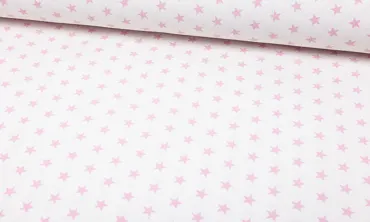 Canvas - Rosa Sterne Weiss