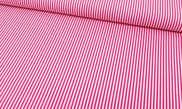 Baumwolle feine Streifen Pink