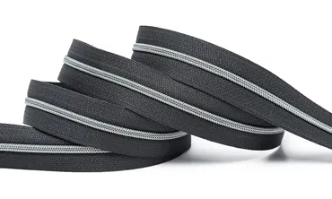 Reissverschluss 4 mm Metallic - Dunkelgrau Silbergrau