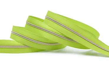 Reissverschluss 4 mm Metallic - Lime Light Gold