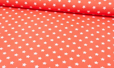 Baumwolle Sterne Coral