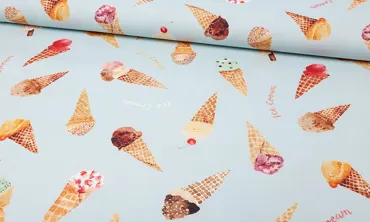 Canvas Panama - Ice Cream Parlour Blue