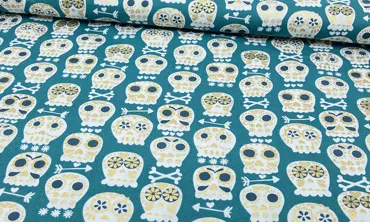 Baumwolle Bonehead Dunsttürkis