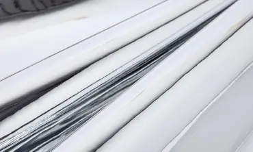 Kunstleder - Spiegel Silber