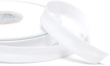 Schrägband 18 mm - col 002 Weiss