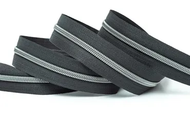 Reissverschluss 6 mm Metallic - Dunkelgrau Silbergrau