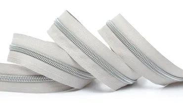 Reissverschluss 6 mm Metallic - Hellgrau Silber