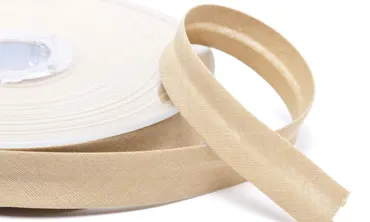 Schrägband 18 mm - col 004 Dunkelbeige