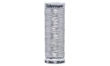 Gütermann Nähfaden Metallic 200m Silber