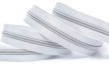 Reissverschluss 6 mm Metallic - Lurex Silber