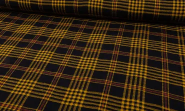 Viskose Mixed Classic Karo Yellow Black