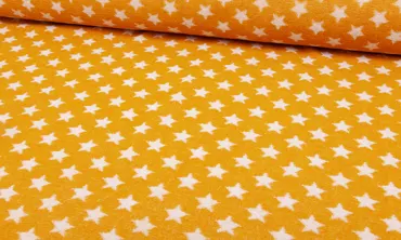 BIO Nicky Jaquard Sterne Polenta Weiss