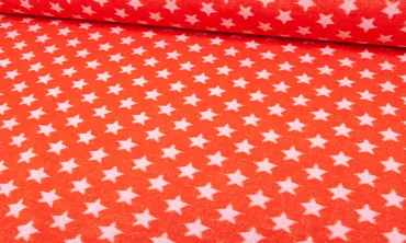 BIO Nicky Jaquard Sterne Orange Weiss