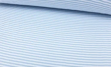 Bündchen Streifen Weiss Hellblau