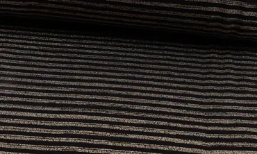 BIO Bündchen Streifen Schwarz Gold