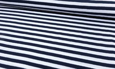 BIO Polo Piqué Streifen Weiss Navy