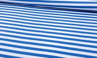 BIO Polo Piqué Streifen Weiss Bluette