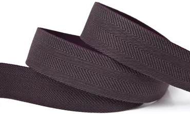 Gurtband 40 mm Fischgrät - Aubergine