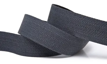 Gurtband 40 mm Fischgrät - Dunkelgrau