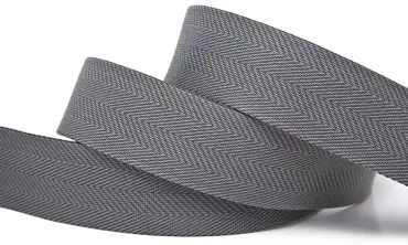 Gurtband 40 mm Fischgrät - Grau