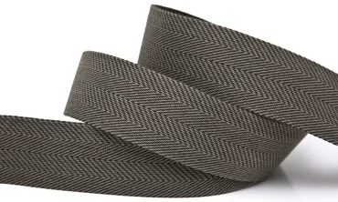 Gurtband 40 mm Fischgrät - Khaki