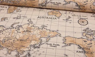 Canvas Panama - Maps Brown