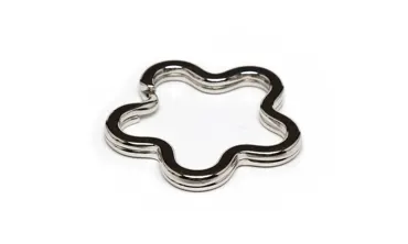 Spaltring Blume - Silber