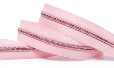 Reissverschluss 6 mm Metallic - Rosa Rose Gold