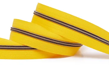 Reissverschluss 6 mm Metallic - Gelb Altmessing