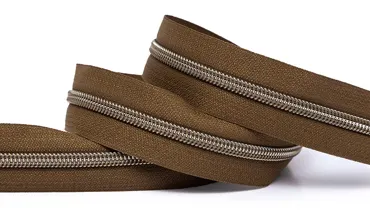 Reissverschluss 6 mm Metallic - Braun Altmessing