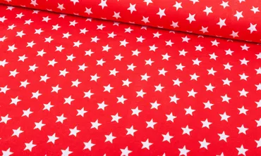 Jersey Rot Sterne Weiss