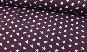 Jersey Dunkelbraun Sterne Weiss