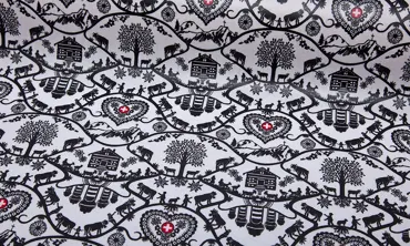 Wachstuch Soft - Scherenschnitt Weiss