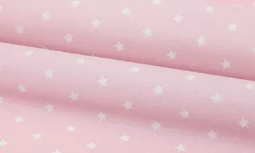 Baumwolle acrylbeschichtet - Sterne Hellrosa
