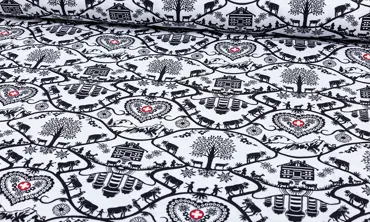 Jersey - Scherenschnitt Weiss