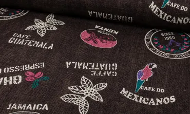 Kokka Canvas World of Coffee