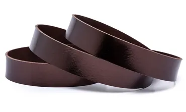 Lederriemen 25 mm Metallic - Bronze