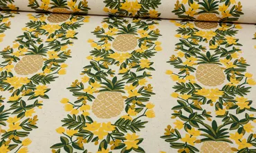 Canvas - Pineapple Stripe Cream Metallic