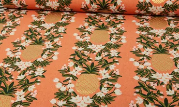 Canvas - Pineapple Stripe Peach Metallic