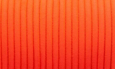 5 mm flache weiche Gummikordel Uni Leuchtorange