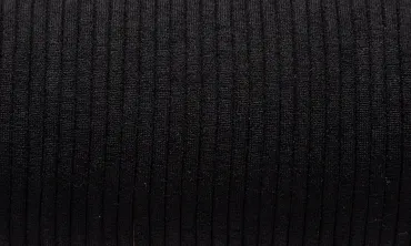 4 mm weiche flache Gummikordel Schwarz