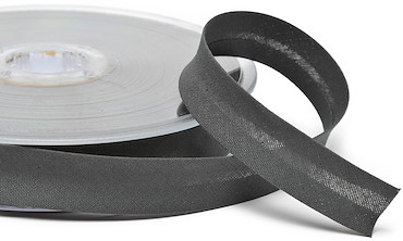 Schrägband 18 mm - col 011 Dunkelgrau