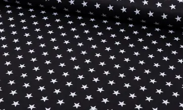 Baumwolle Sterne Schwarz
