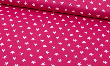 Baumwolle Sterne Fuchsia