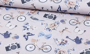 Baumwolle Shabby Nostalgic Beige