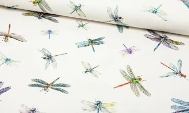 Canvas Panama - Dragonflies Creme