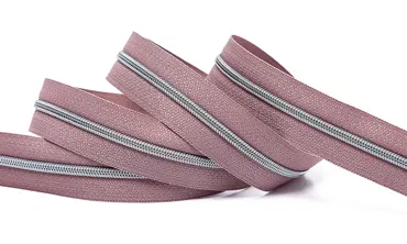 Reissverschluss 4 mm Metallic - Mauve Silbergrau