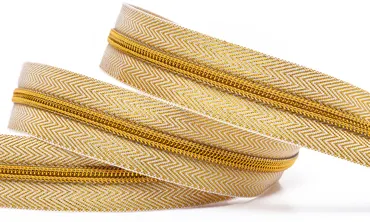 Reissverschluss 6 mm Metallic - Lurex Gold